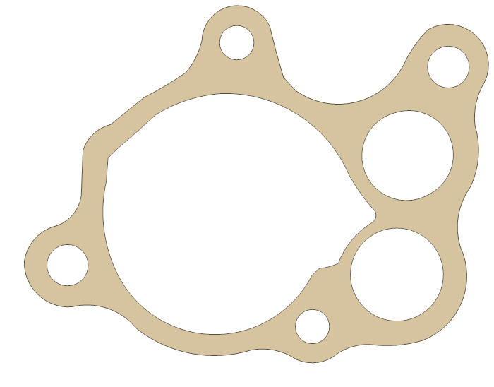 Honda CR500R Water Pump gasket outline