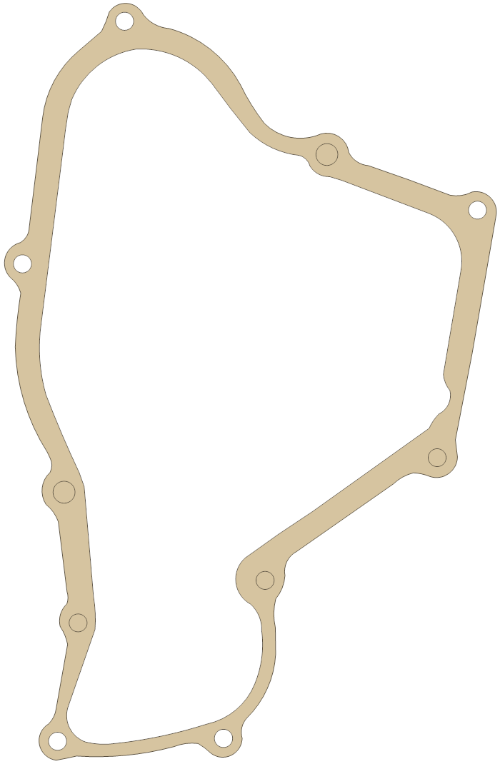 Honda CR80R Right Cover gasket outline