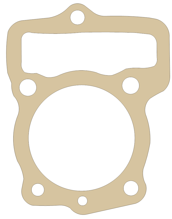 Honda Cylinder Base gasket outline, OEM 12191-116-000, A material