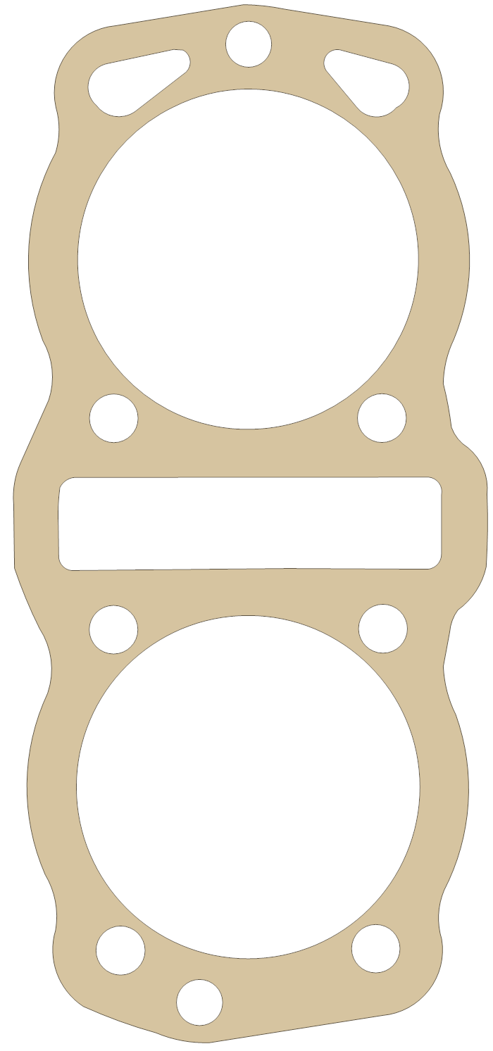 Honda 12191-283-010 gasket outline, OEM 21191-283-010, A material