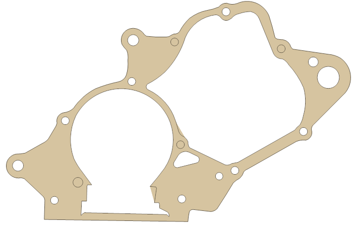 Honda CR80R Crankcase gasket outline