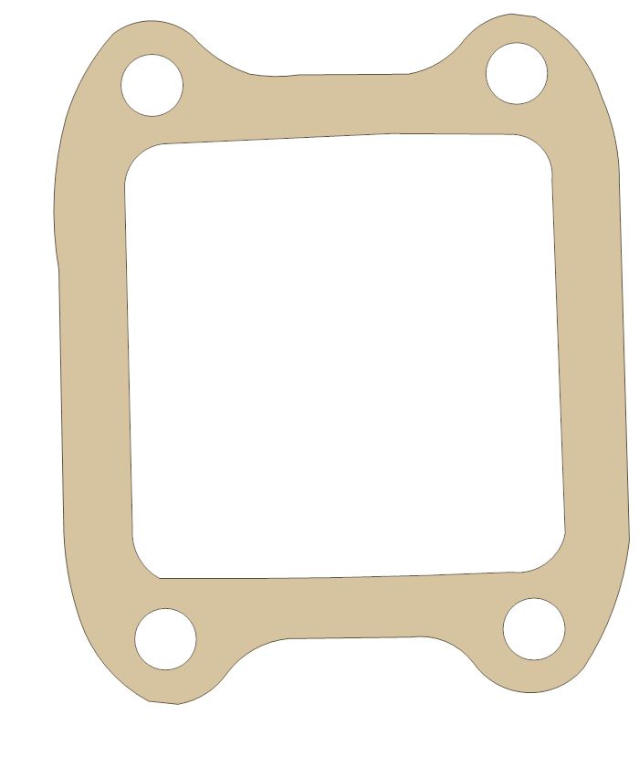 Honda CR80R Reed Valve A gasket outline