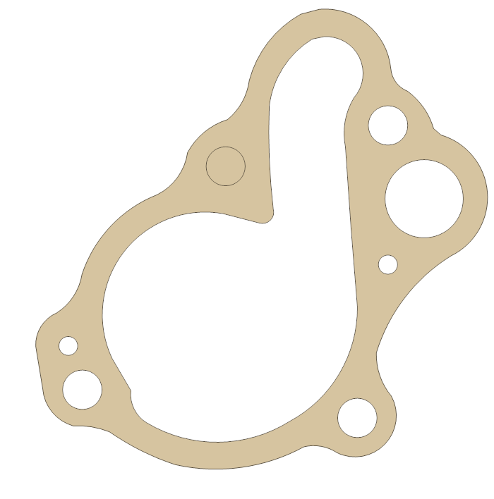 Honda CR80R Water Pump gasket outline