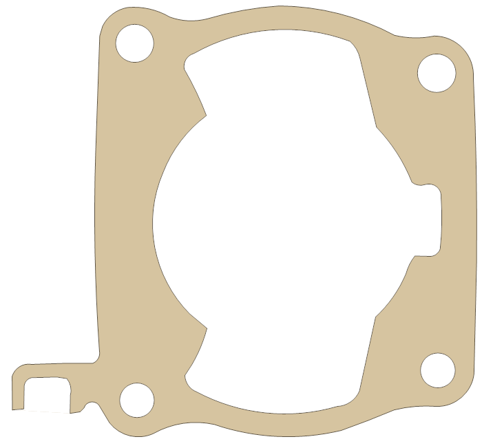 Honda CR125R Cylinder Base gasket outline