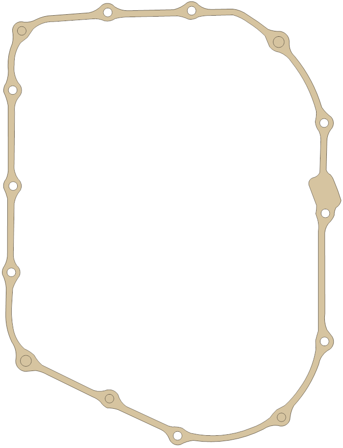 Honda VT1100T R. Crankcase Cover gasket outline