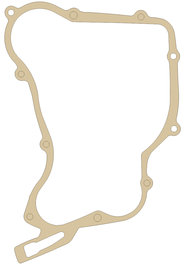 Honda Right Cover gasket outline, OEM 11394-KZ4-700, A material