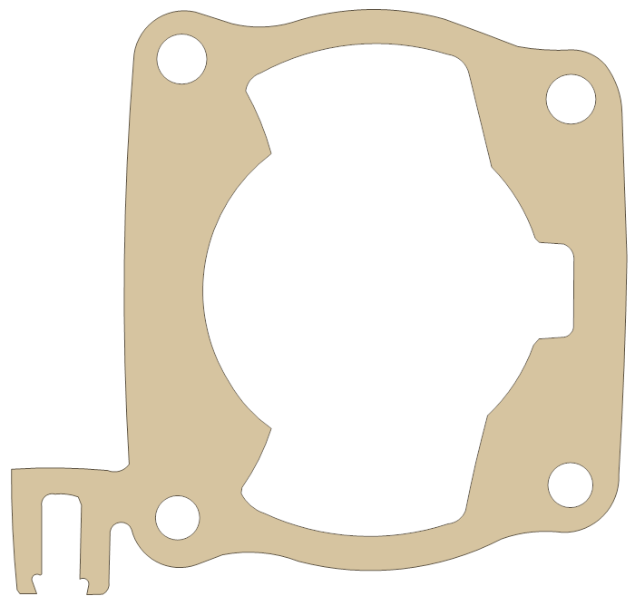 Honda CR125R Cylinder Base gasket outline