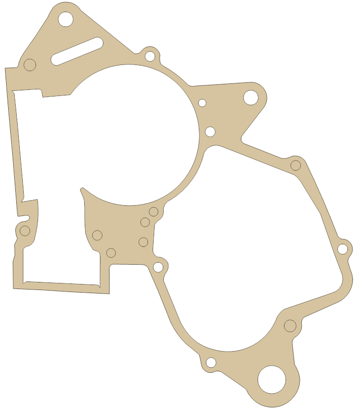 Honda CR125R Crankcase gasket outline