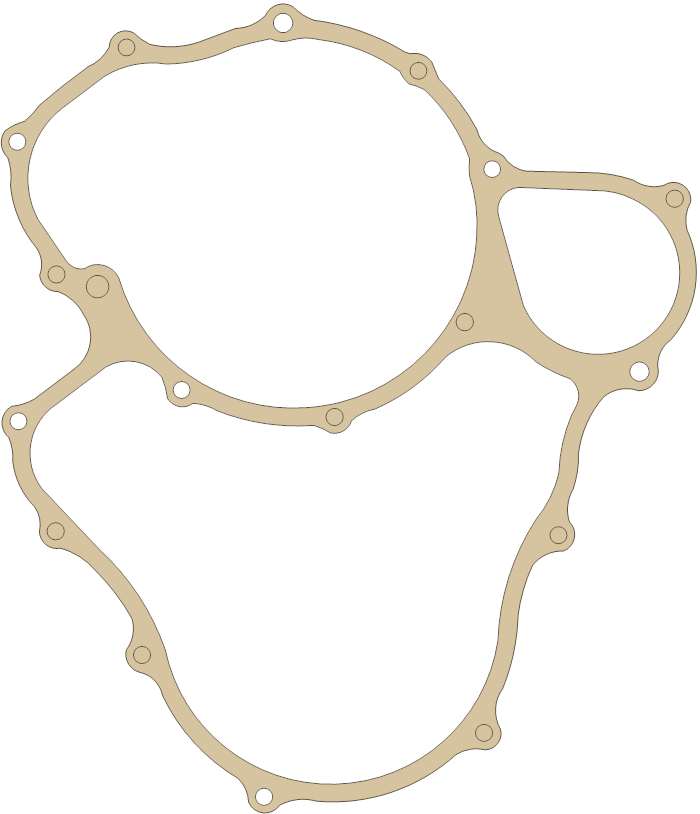 Honda GL1100 R. R Case gasket outline