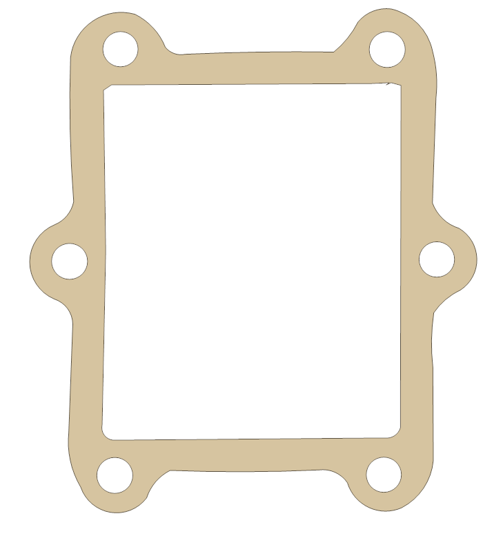 Honda FL400R Reed Valve gasket outline