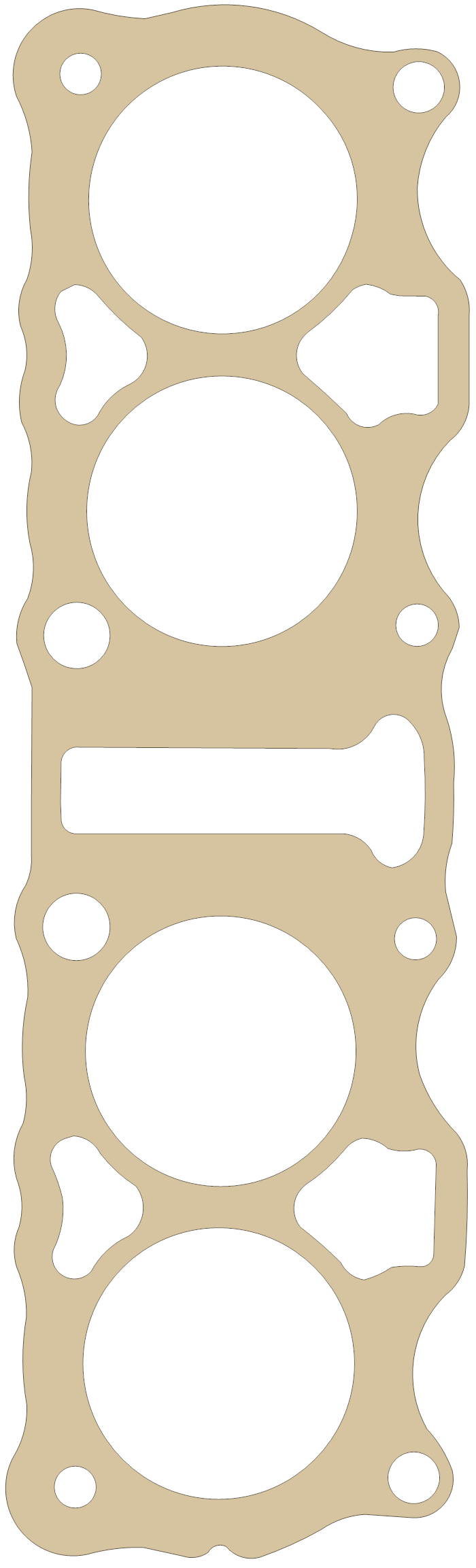 Honda Cylinder Base gasket outline, OEM 12191-300-306, A material