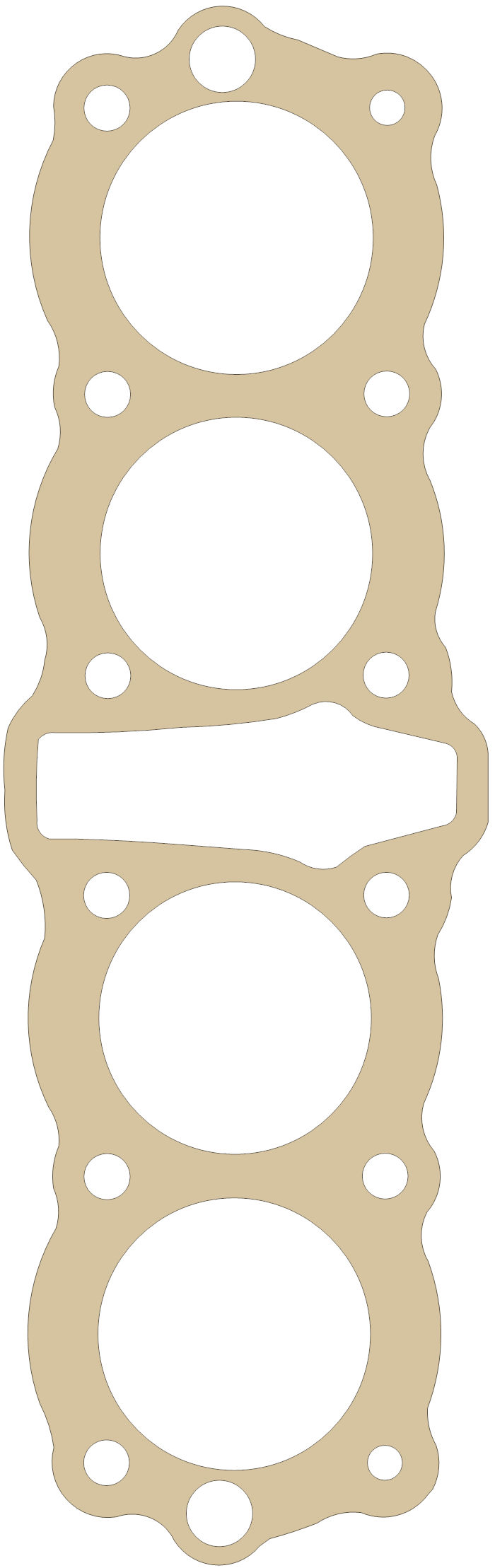 Honda Cylinder Base gasket outline, OEM 12191-323-000, A material