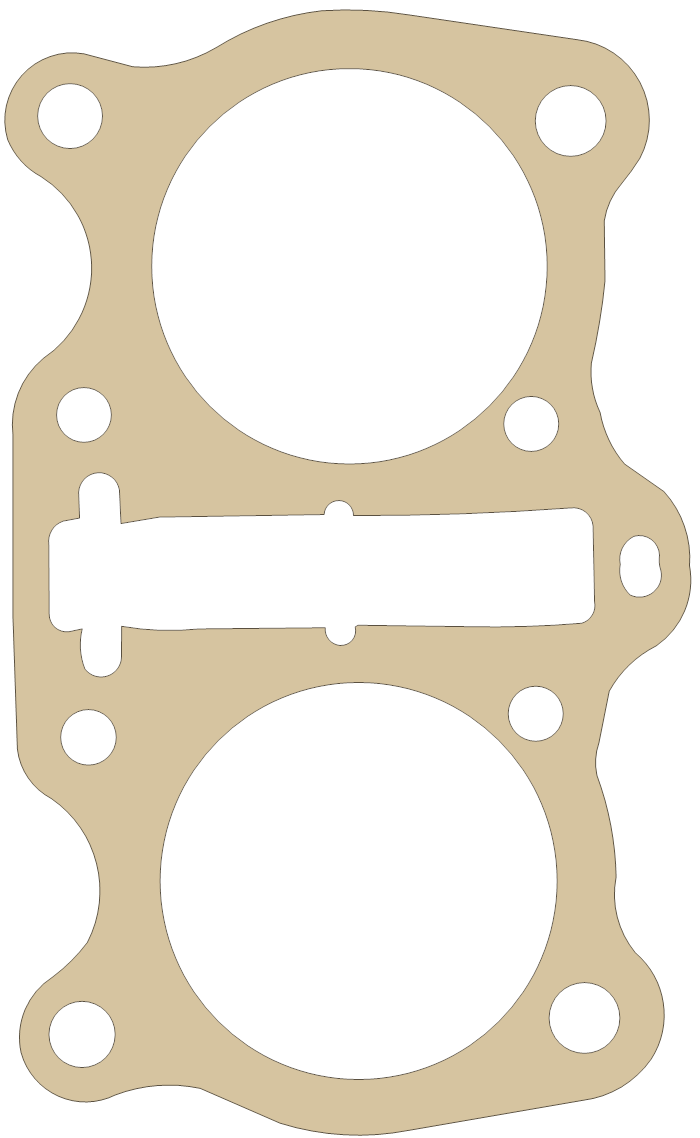Honda Cylinder Base gasket outline, OEM 12191-312-000, A material