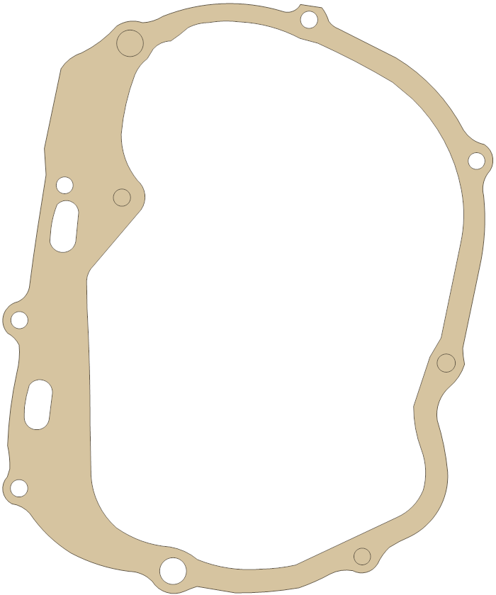 Honda R. Crankcase Cover gasket outline, OEM 11939-028-020, A material