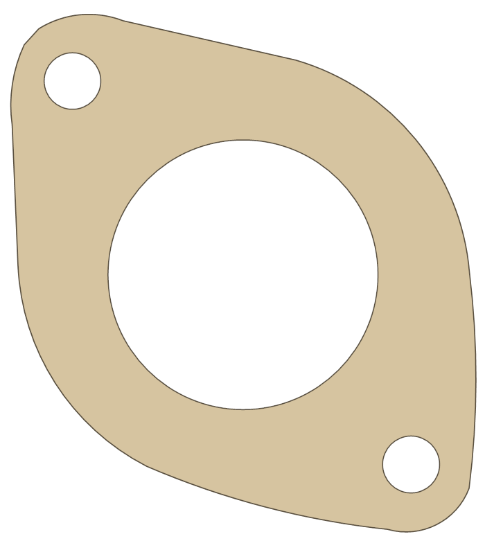 Honda Carburetor Insulator gasket outline, OEM 16229-283-010, A material
