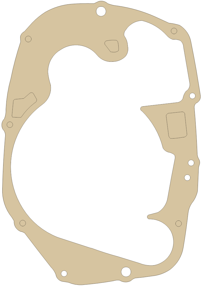 Honda R. Crankcase Cover gasket outline, OEM 11394-286-040, B material