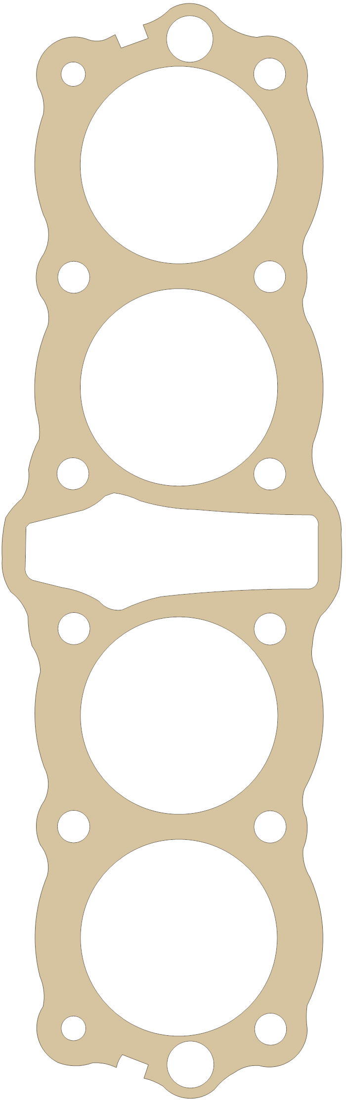 Honda Cylinder Base gasket outline, OEM 12191-374-000, A material