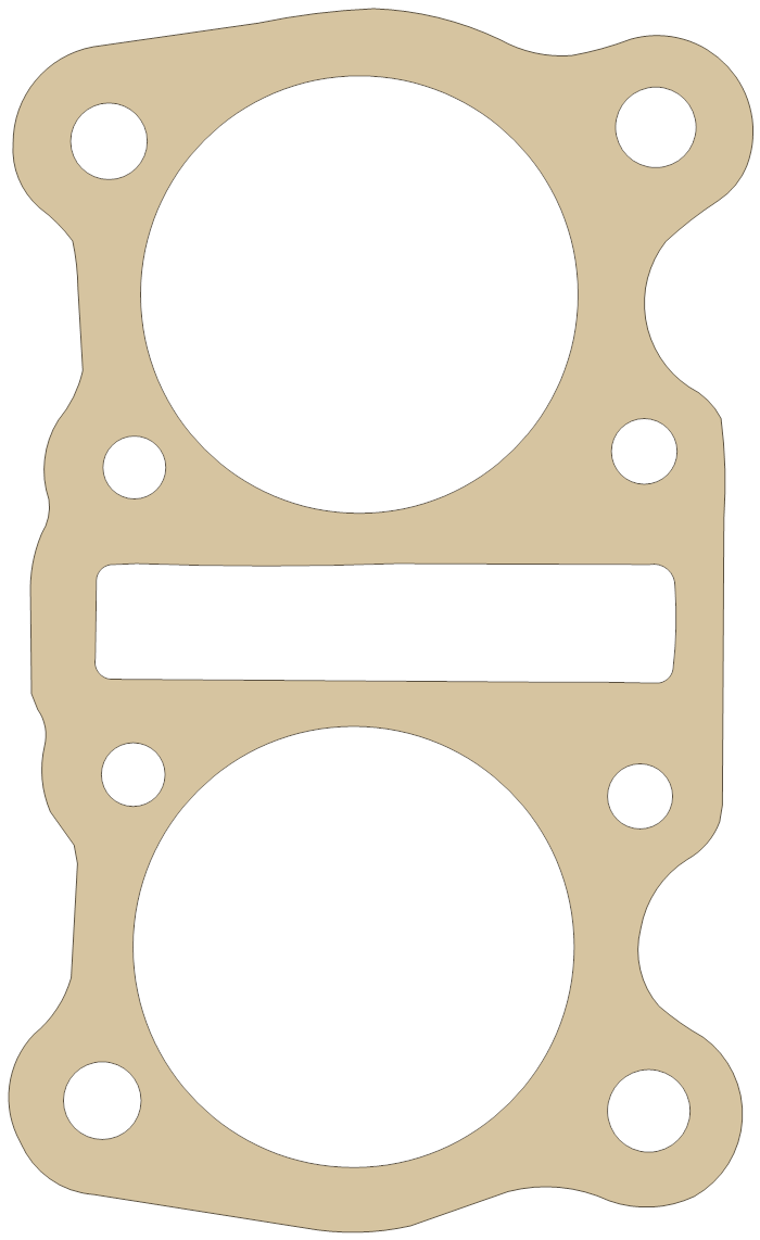 Honda CB360 Cylinder Base gasket outline
