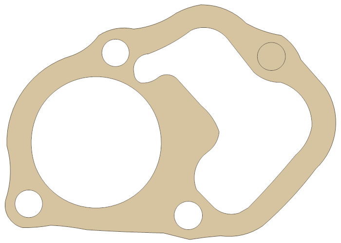 Honda Cylinder Head Side Cover gasket outline, OEM 12394-283-000, A material