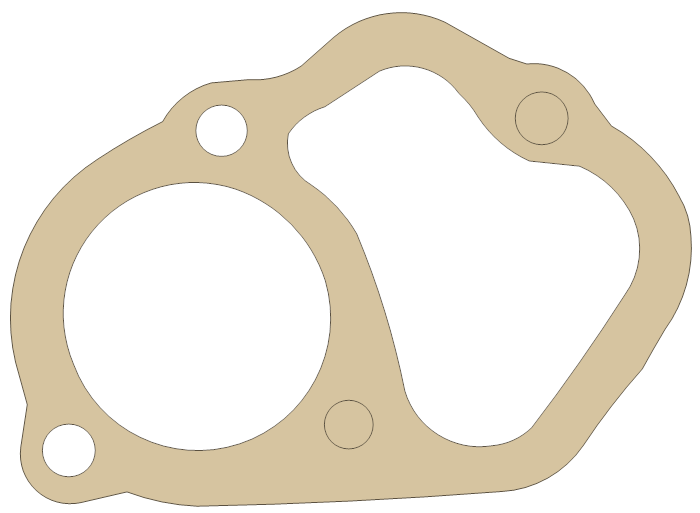 Honda Point Base gasket outline, OEM 30392-283-000, A material