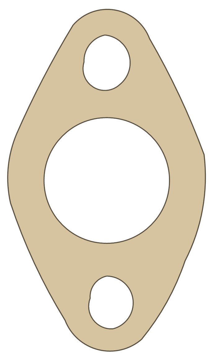 Honda Gasket gasket outline, OEM 16267-081-000, A material