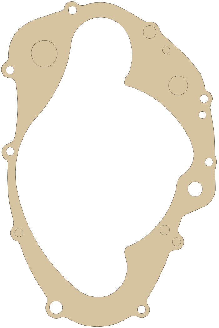 Honda R. Crankcase Cover gasket outline, OEM 11394-360-000, A material