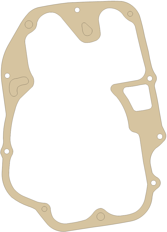 Honda R. Crankcase Cover gasket outline, OEM 11394-292-000, A material
