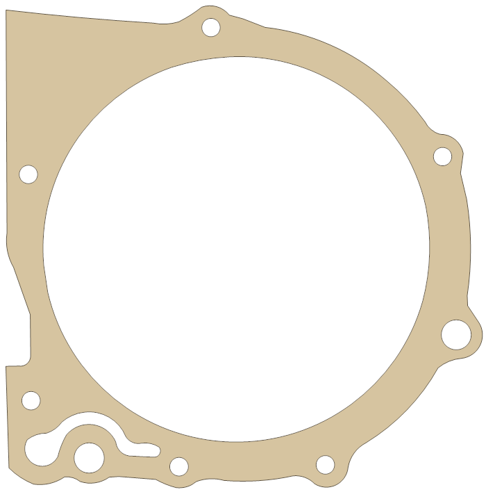 Honda L. Crankcase Cover gasket outline, OEM 11395-312-000, A material