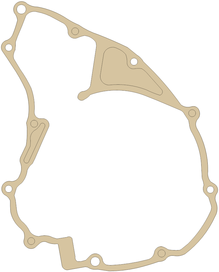 Honda TRX350FW L. Crankcase Cover gasket outline