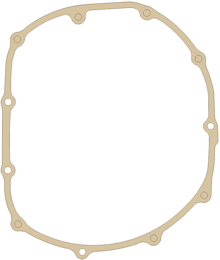 Honda 11395-MW7-790 gasket outline, OEM 11395-MW7-790, A material