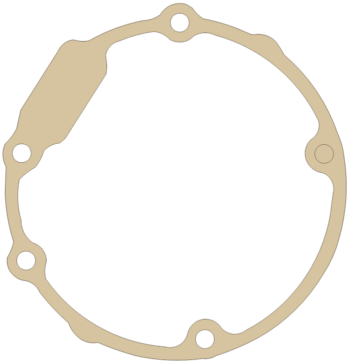 Honda CBR1000F L. Crankcase Cover gasket outline