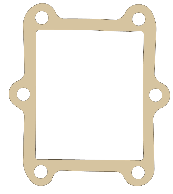 Honda CR250R Reed Valve A gasket outline
