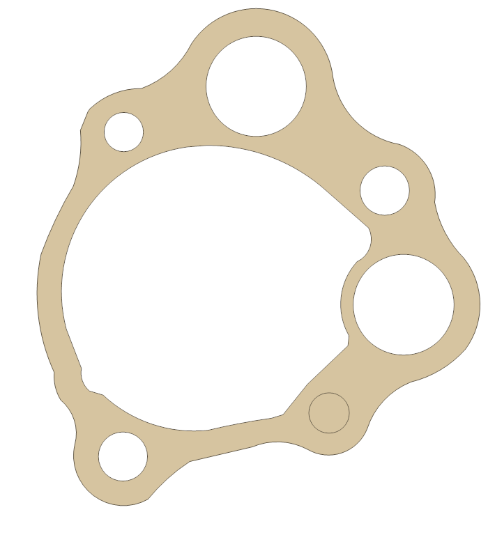 Honda CR250R Water Pump gasket outline