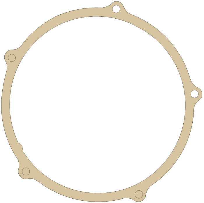 Honda CX500C Clutch Cover gasket outline
