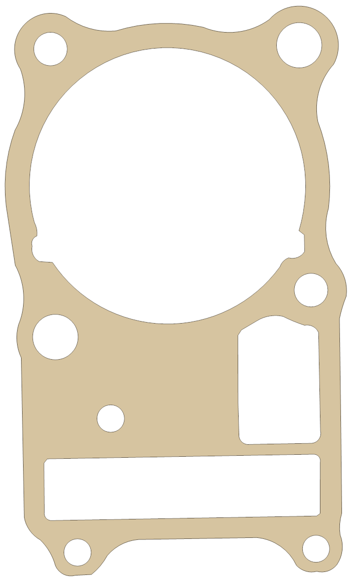 Honda VT750 Cylinder gasket outline