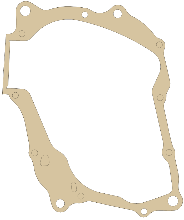 Honda XR80R Crankcase gasket outline