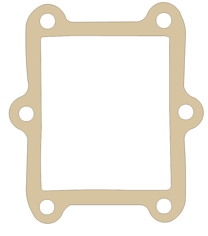Honda CR250R Reed Valve A gasket outline