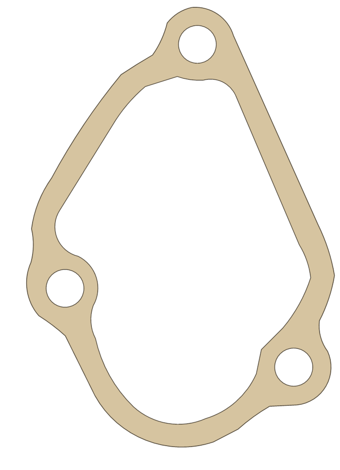 Honda CR250R Cylinder Side Cover gasket outline