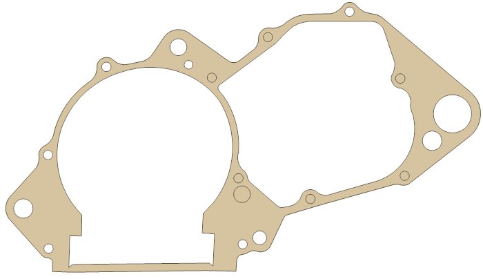 Honda CR500R Crankcase gasket outline