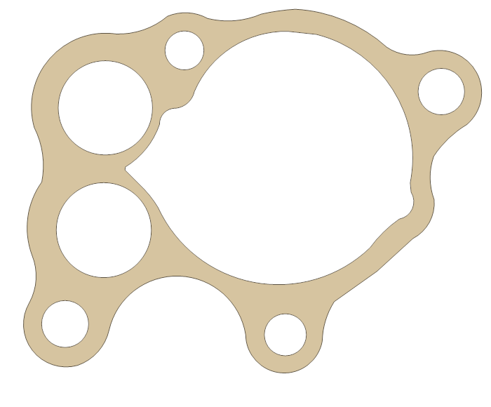 Honda CR500R Water Pump gasket outline