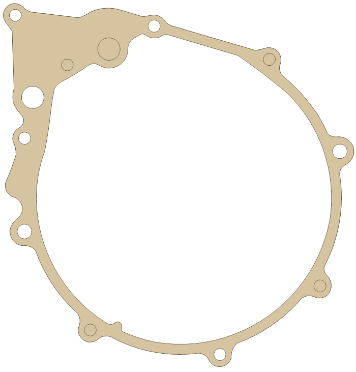 Honda XR600R L. Crankcase Cover gasket outline