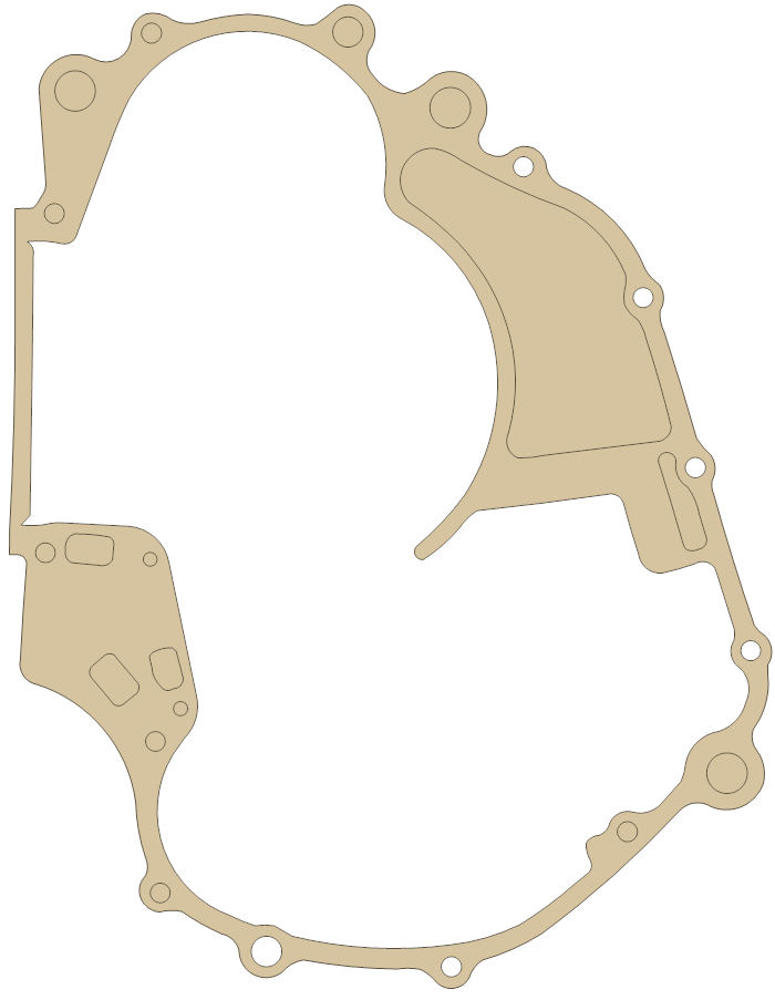 Honda TRX300 Crankcase Cover gasket outline