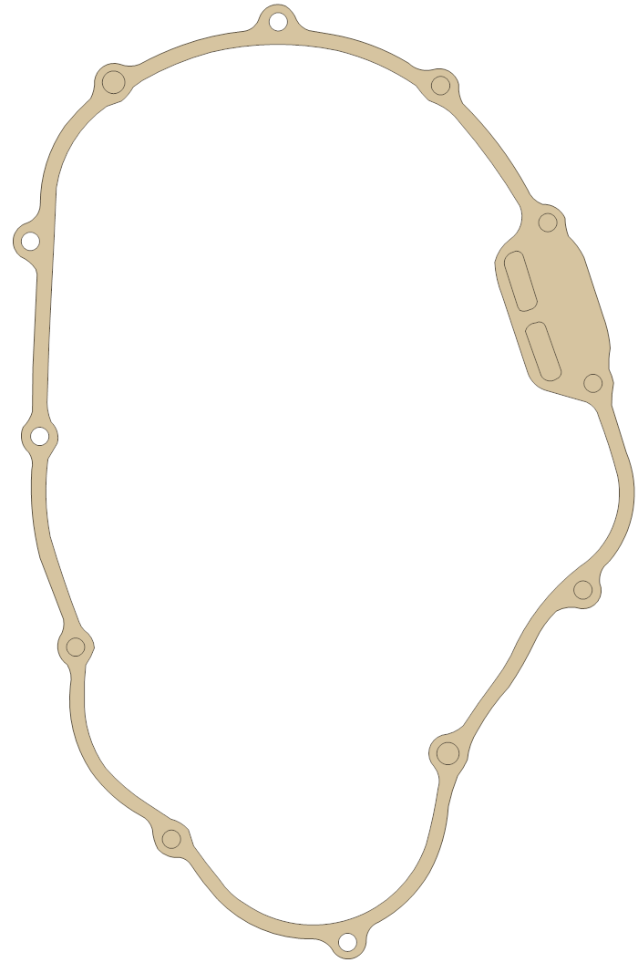 Honda TRX300 Right Crankcase Cover gasket outline