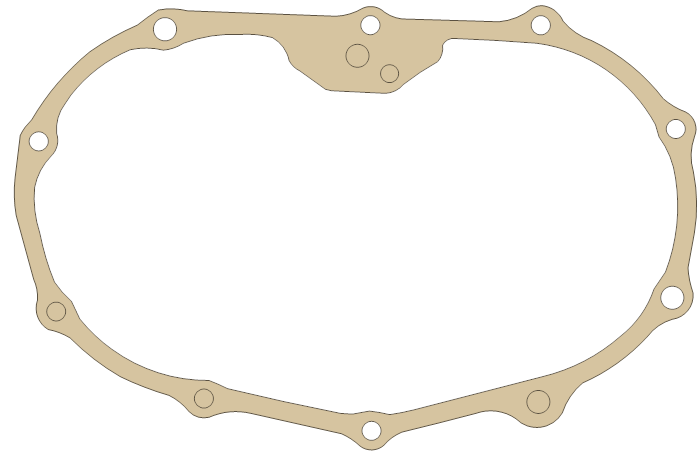 Honda FR, Gear Case gasket outline, OEM 21503-HC5-000, A material