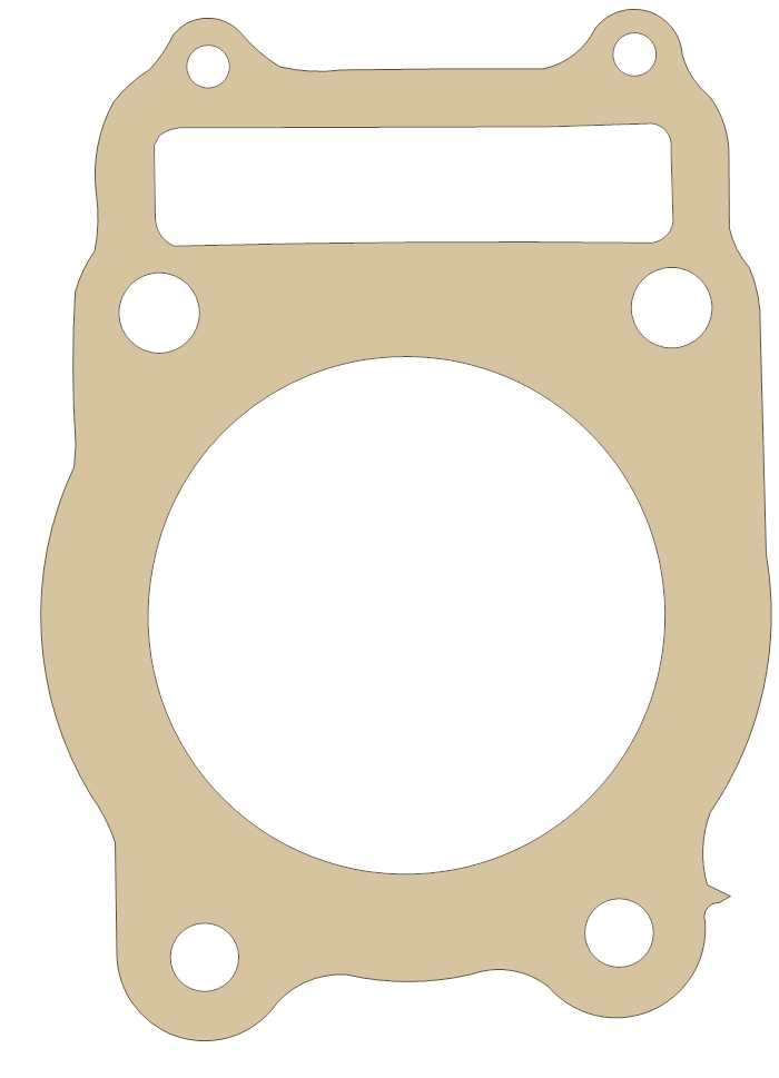 Honda TRX300 Cylinder Base gasket outline