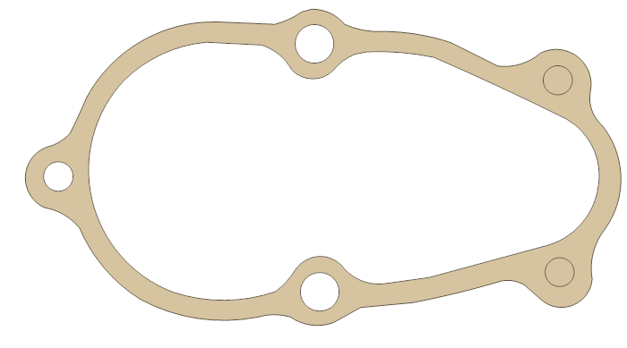 Honda Starter Gear Cover gasket outline, OEM 11356-HC4-000, B material