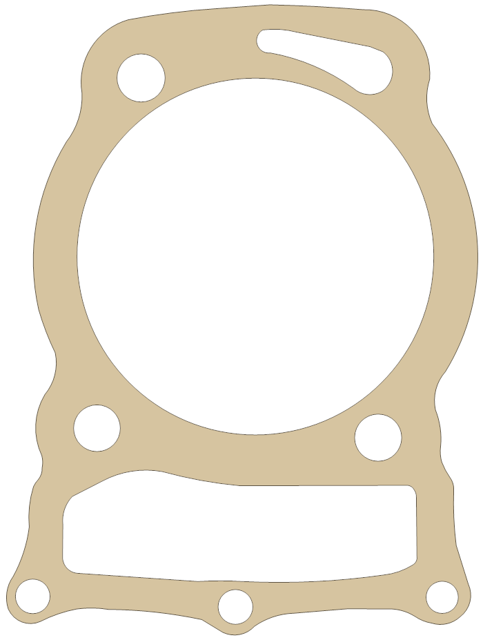 Honda XL350 Cylinder Base gasket outline