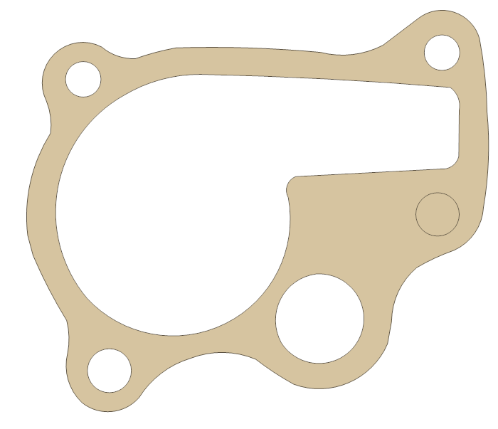 Honda CR250R Water Pump gasket outline