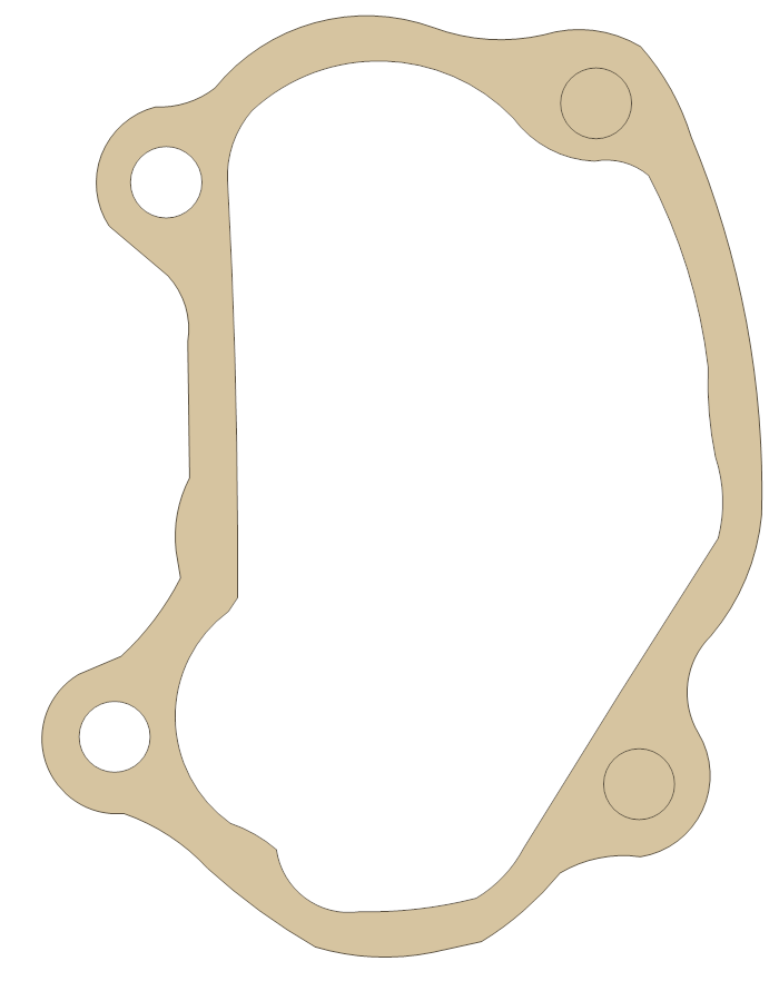 Honda CR250R Right Cylinder Side gasket outline