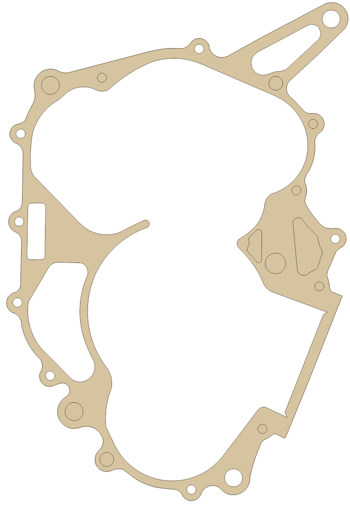 Honda Crankcase gasket outline, OEM 11191-HM3-670, A material